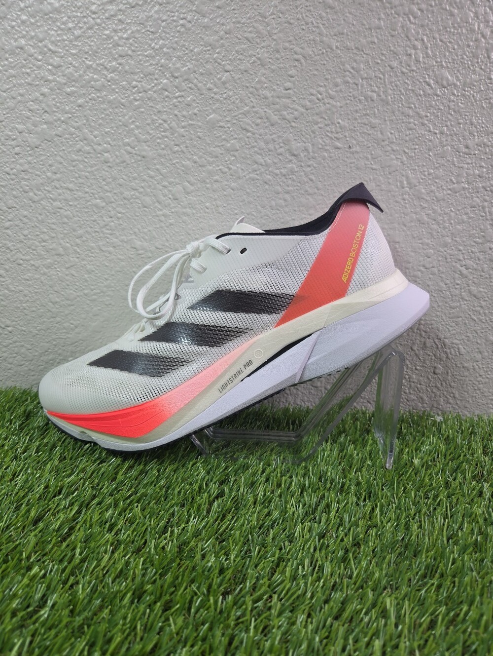 Adidas Adizero Boston 12 M Running Shoes White Menโs Size (10.5) IF9210